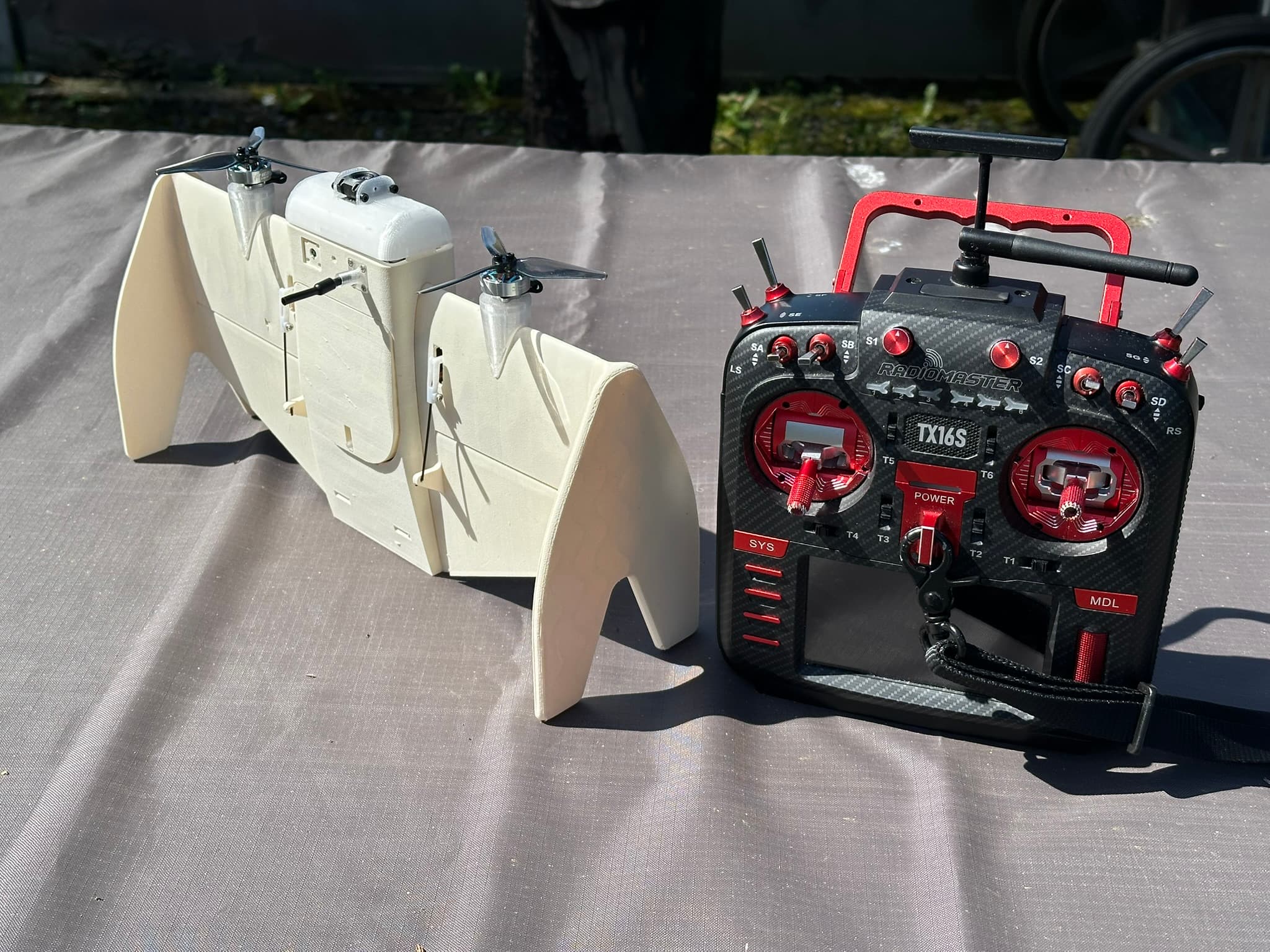 CA320T tailsitter aircraft on an orange landing pad