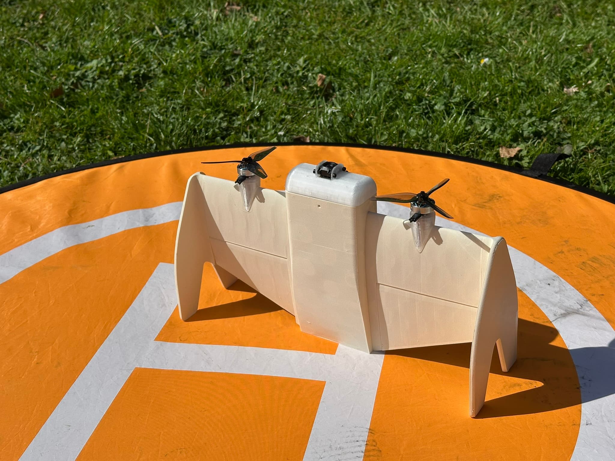 CA320T tailsitter front view on landing pad