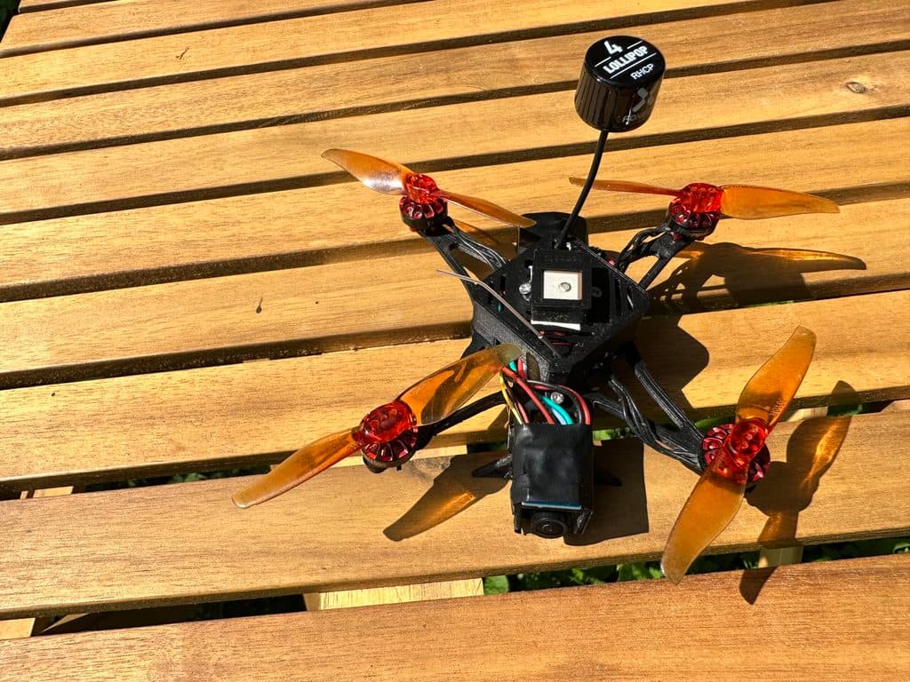 Nano3LRG drone on table, view 1