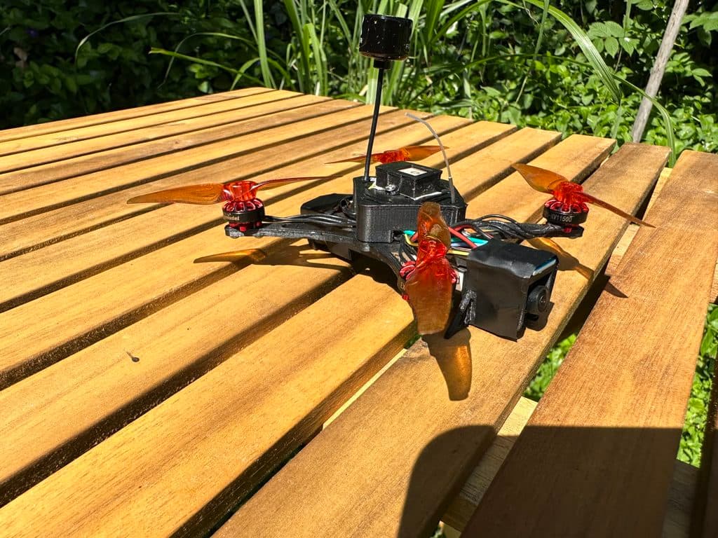 Nano3LRG long-range drone on a wooden table